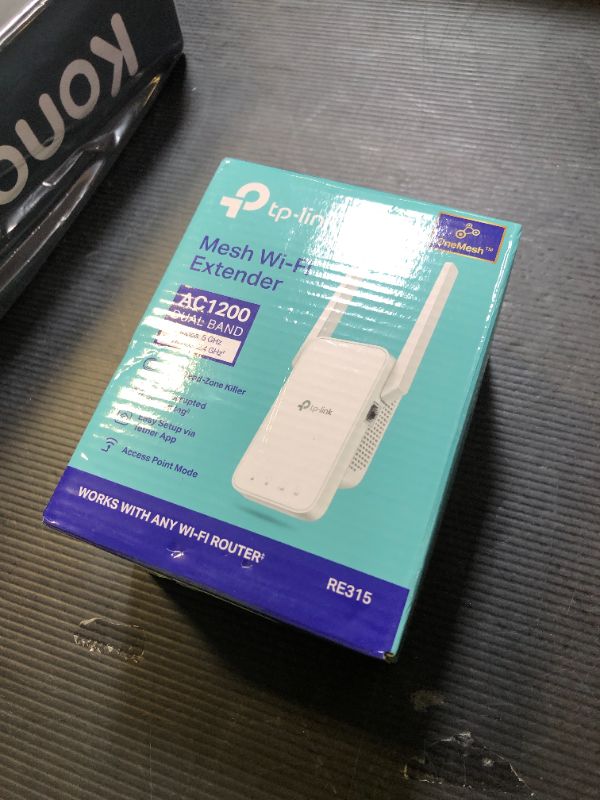 Photo 1 of TP-Link AC1200 WiFi Extender, 2025 Wirecutter Best WiFi Extender, 1.2Gbps Home Signal Booster, Dual Band 5GHz/2.4GHz, Up to 1600 Sq.ft and 32 Devices, EasyMesh Compatible, One Ethernet Port (RE315)