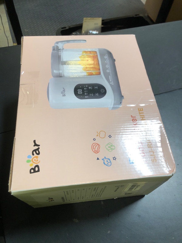 Photo 1 of BEAR 2024 Baby Food Maker | One Step Baby Food Processor Steamer Puree Blender | Auto Cooking & Grinding | Baby Food Puree Maker with Self Cleans | Touch Screen Control, White
