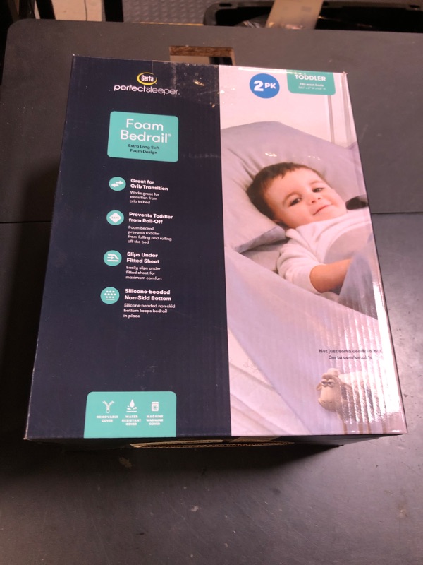 Photo 1 of Serta Perfect Sleeper Extra Long Foam Bedrail - Guardrail for Toddlers & Kids with Water-Resistant, Non-Slip & Machine Washable Cover - 2pk, White