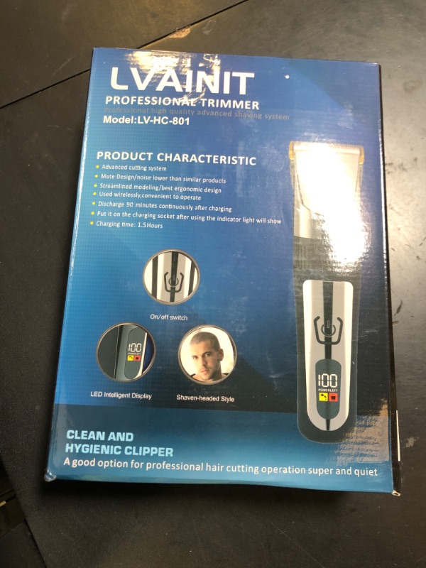 Photo 1 of LVAINIT Hair Clippers for Men, Cordless LCD Rechargeable Hair Trimmer Beard Trimmer for Men, Men's Grooming Kit for Hair, Face, Beard, Professional Electric Barber Clippers