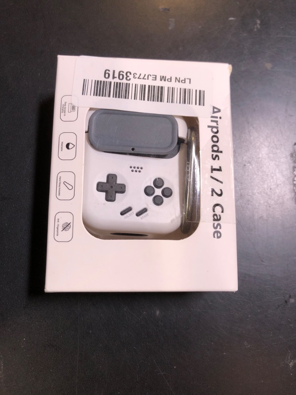 Photo 1 of Inesore for AirPods Case with Lock,Compatible with AirPods 2nd Generation & AirPods 1st Generationr Classic Handheld Game Console Design Sturdy TPU Protective Case(White)