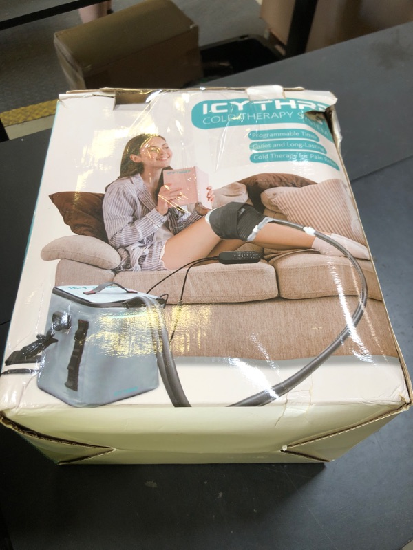 Photo 1 of ICYTHRP Cold Therapy Machine with Programmable Timer, Portable Ice Machine for Knee After Surgery, Knee Replacement Recovery System for Pain Relief w/Compression Pad for Shoulder, Hip and Ankle