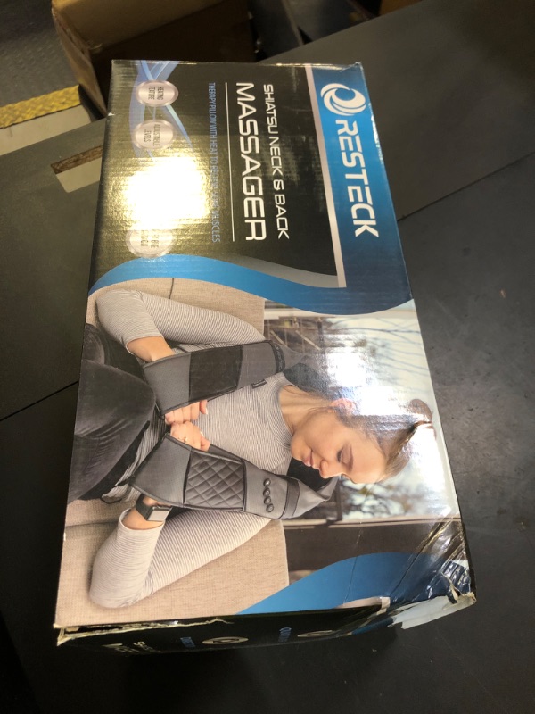Photo 1 of RESTECK Massagers for Neck and Back with Heat - Deep Tissue 3D Kneading Pillow, Electric Shiatsu Shoulder Massage, Foot, Legs,Body - Relieve Muscle Pain - Office, Home & Car