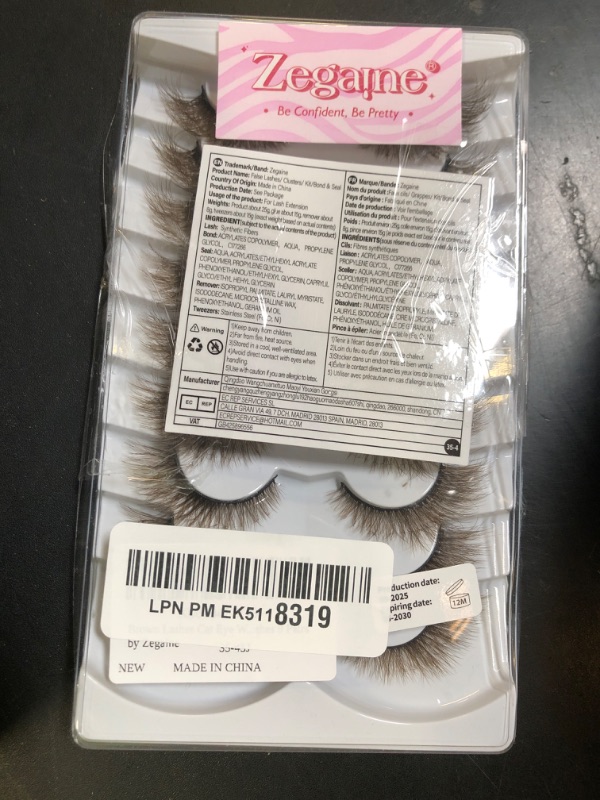 Photo 1 of Brown Lashes Cat Eye Wispy Eyelashes Natural Look False Eyelashes Fox Eye Lash Dark Brown Wispy Mink Lashes Strips Natural Short Fake Eyelashes Dark Brown Lashes 9 Pairs by Zegaine