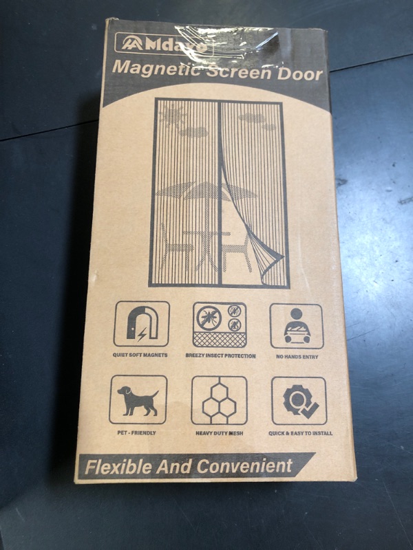 Photo 1 of Mesh Screen with Magnetic Closure-Keeps Bugs Out Let Breeze in, Heavy Duty - Pet and Kid Friendly, Works with Front, Sliding Doors (38 x 82 Inch)