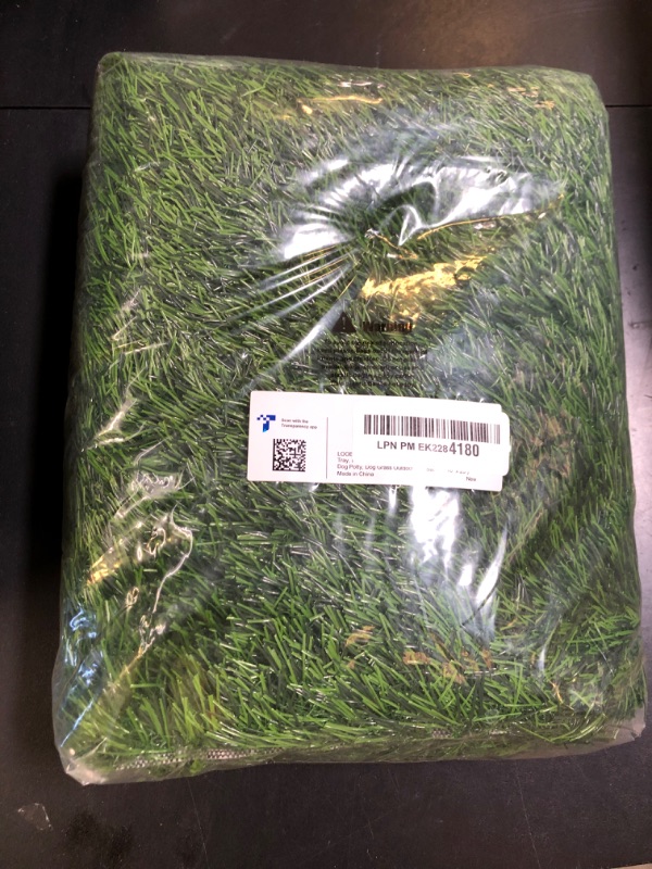 Photo 1 of LOOBANI Dog Grass Pee Pads, Artificial Dog Grass Pads for Potty Tray, Fake Grass for Dogs to Pee On, Outdoor Indoor Pee Grass for Dog Potty (18*23 inch)