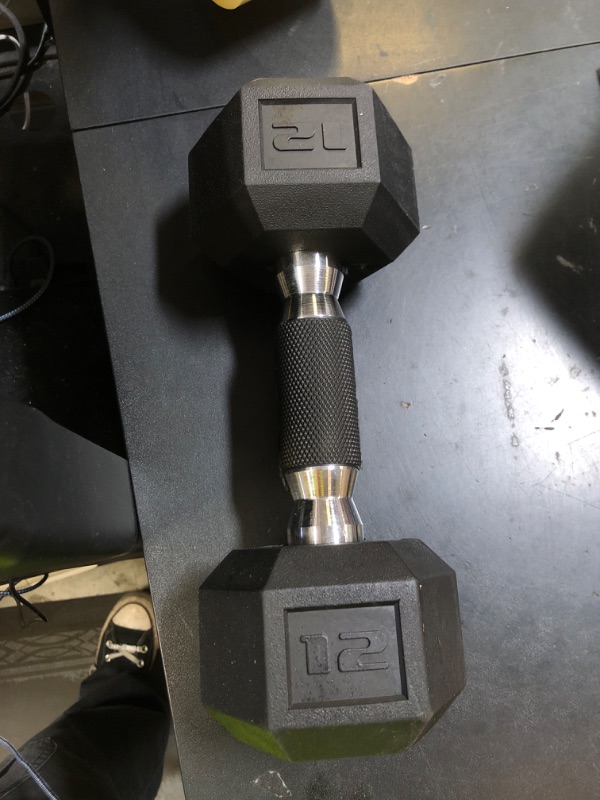 Photo 1 of CAP Barbell Coated Dumbbell Weights with Padded Grip, Single, 12 LBS