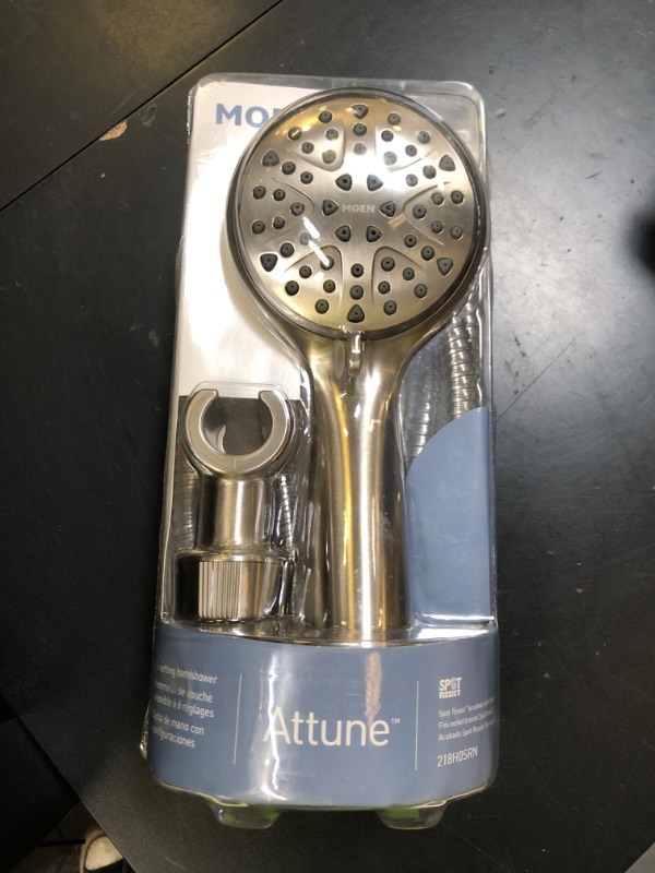 Photo 1 of Moen Attune Shower Head with Handheld Sprayer, 6 Handheld Shower Head Spray Settings, Spot Resist Brushed Nickel Finish, 218H0SRN