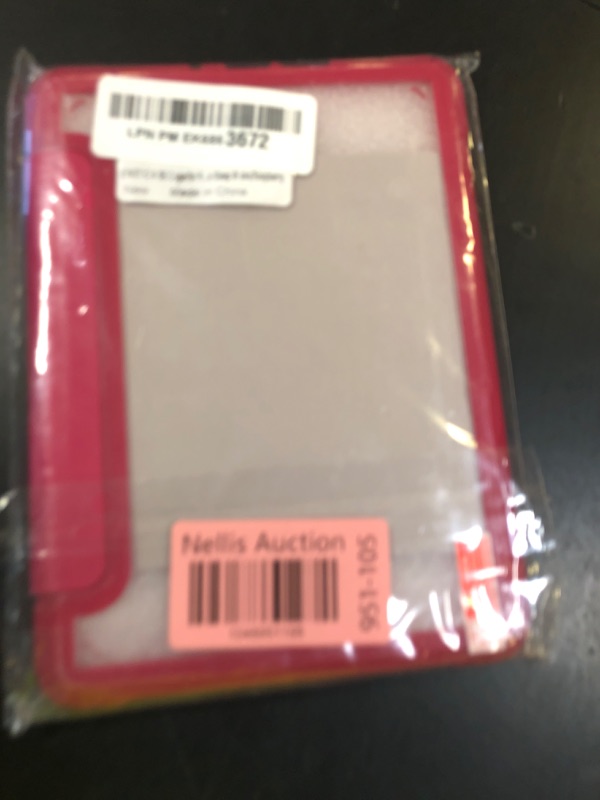 Photo 1 of E NET-CASE Case for Kindle Paperwhite 12th Gen 2024 Released (7") & Kindle Colorsoft Signature Edition,Clear Back Shell Durable PU Leather Cover with Auto Sleep Wake,Raspberry