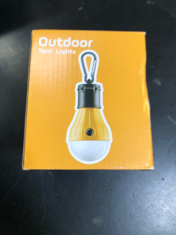 Photo 1 of FLY2SKY Tent Lamp 4 Packs Portable LED Tent Lights Clip Hook Hurricane Emergency Lights LED Camping Lights Bulb Camping Lanterns Camping Equipment for Camping Hiking Backpacking Outage