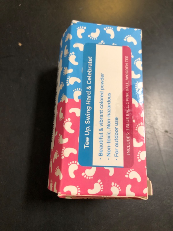 Photo 1 of Gender Reveal Exploding Golf Balls Set For Gender Reveal Parties - ONE Wooden Tee, ONE Pink AND ONE Blue Powder Filled Exploding Gender Reveal Golf Ball included in each set (X-Large - Pink/Blue)B09Y2H27PS
