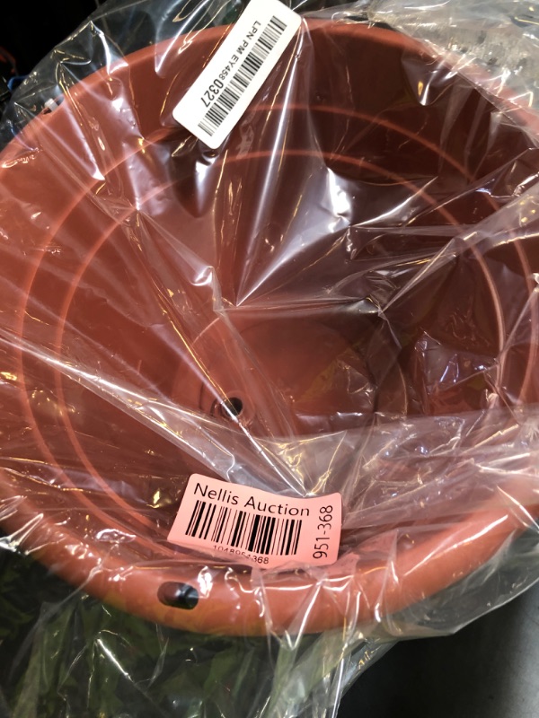 Photo 1 of Plant Pots Set of 5, 10" Outside Diameter Flower Pots, 8.5" Inner Diameter Plant Planters with Drainage Hole, Durable Garden Pots Perfect for Indoor & Outdoor Plant Planting, Decor(Pottery Red)