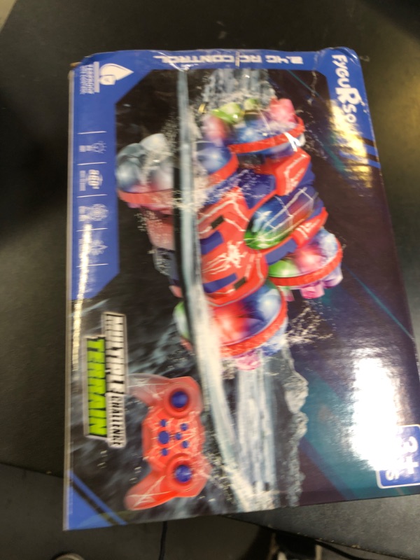 Photo 1 of fygurso Waterproof Remote Control Car?4WD Amphibious 2.4 GHz RC Car Remote Control Boat?360°Rotation RC Stunt with LED Lights?Boys Girls Gifts All Terrain Water Beach Pool Toy
