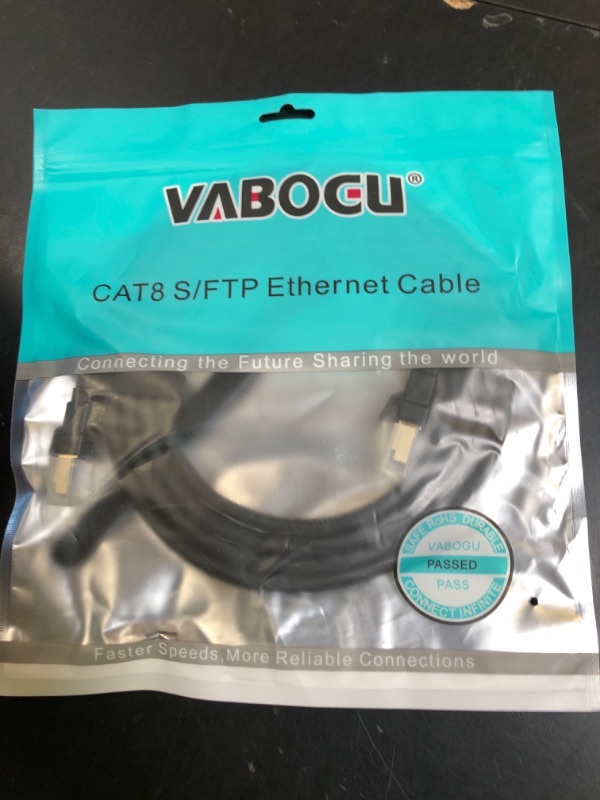 Photo 1 of Cat 8 Ethernet Cable, 1.5Ft 3Ft 6Ft 10Ft 15Ft 20Ft 30Ft 40Ft 50Ft 60Ft 100Ft Heavy Duty High Speed Internet Network Cable, Professional LAN Cable Shielded in Wall, Indoor&Outdoor