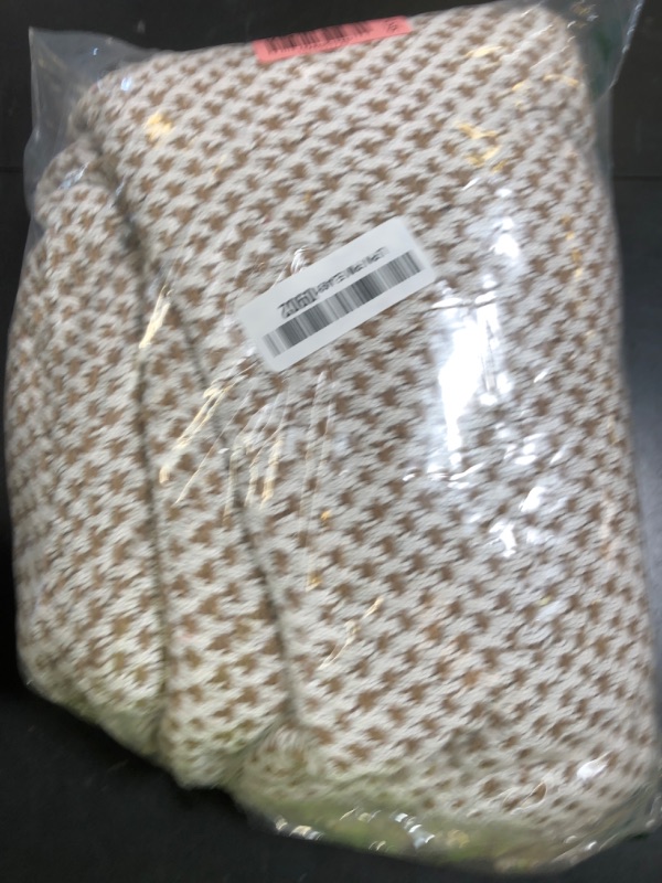 Photo 1 of DII Woven Throw Collection 100% Cotton, Basketweave, 50x60, Stone