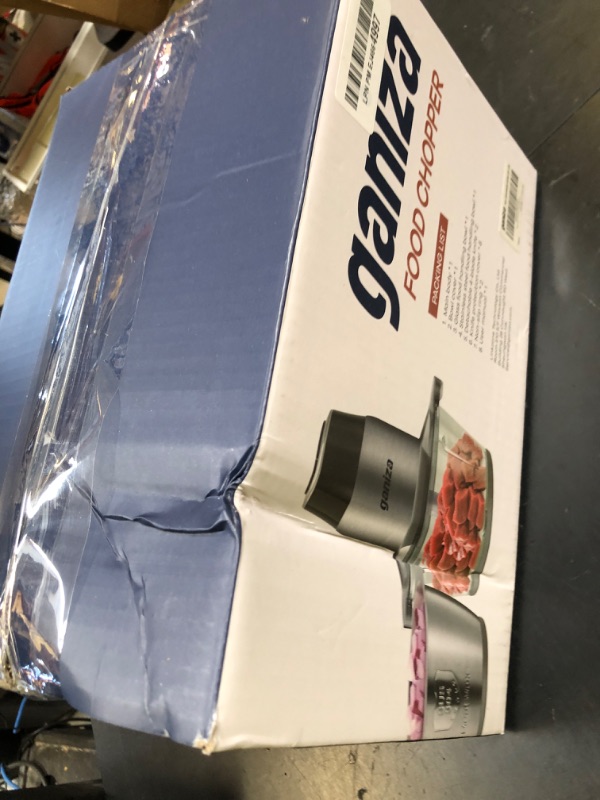 Photo 1 of GANIZA Food Processors, Electric Food Chopper with Meat Grinder & Vegetable Chopper - 2 Bowls (8 Cup+8 Cup) with Powerful 450W Copper Motor - Includes 2 Sets of Bi-Level Blades for Fruits/Meat/Nuts