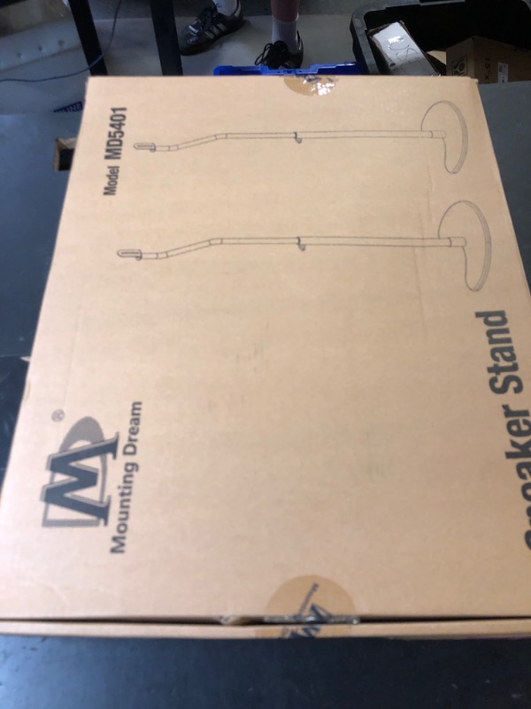 Photo 1 of Mounting Dream Speaker Stands Pair, Max 39" Height Adjustable, Heavy Duty Base, 11 lbs Capacity Each, Set of 2 Universal Floor Stands