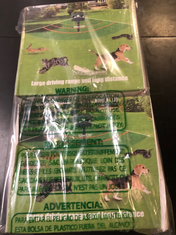 Photo 1 of 4Pack Solar Ultrasonic Animal Repellent Deer Repellent Devices with Motion Detection&LED Flashlight,Cat Repellent Outdoor Squirrel Rabbit Raccoon Skunk Deterrents Animal Repeller for Yard Garden Farm