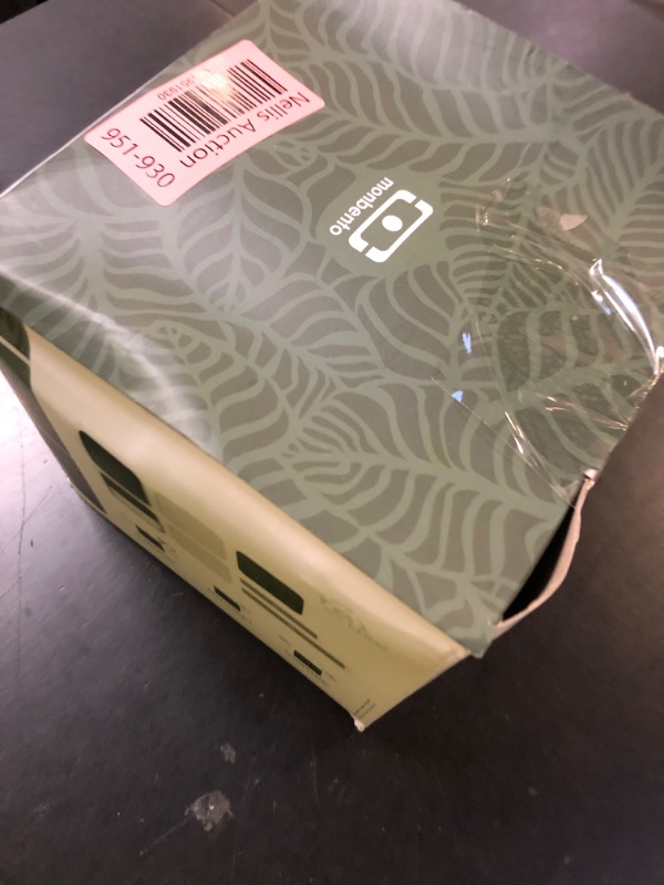 Photo 1 of monbento - Large Bento Box MB Square Jungle with Compartments - Leakproof Lunch Box for Work and Meal Prep - BPA Free - Food Grade Safe - Nature Pattern - Green