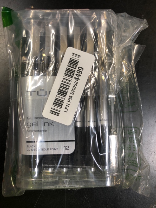 Photo 1 of TUL GL1 Gel Pen Retractable Needle Point Medium 0.7mm, Black 12pk