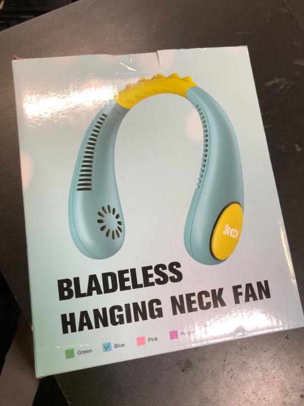 Photo 1 of Kids Neck Fan, Portable Bladeless Fans for Kid 4-14Y Girls & Boys, 2600mAh USB Personal Mini Cooling Fan for Travel/Camping/Study, 4 Speeds, Lightweight, Compact, Perfect Summer Gifts for Kids