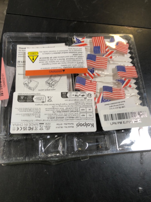 Photo 1 of 4th of July Decorations String Lights [2 Pack], Independence Day Battery Operated American Flag Light Total 40LED 13FT, 3 Modes USA Stars Waterproof Patriotic Lights for Home Indoor Outdoor Memorial