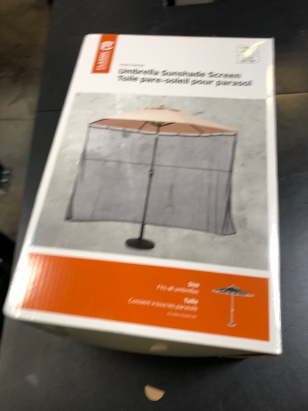 Photo 1 of Classic Accessories Water-Resistant 68 Inch Universal Patio Umbrella Shade Screen, Patio Furniture Covers