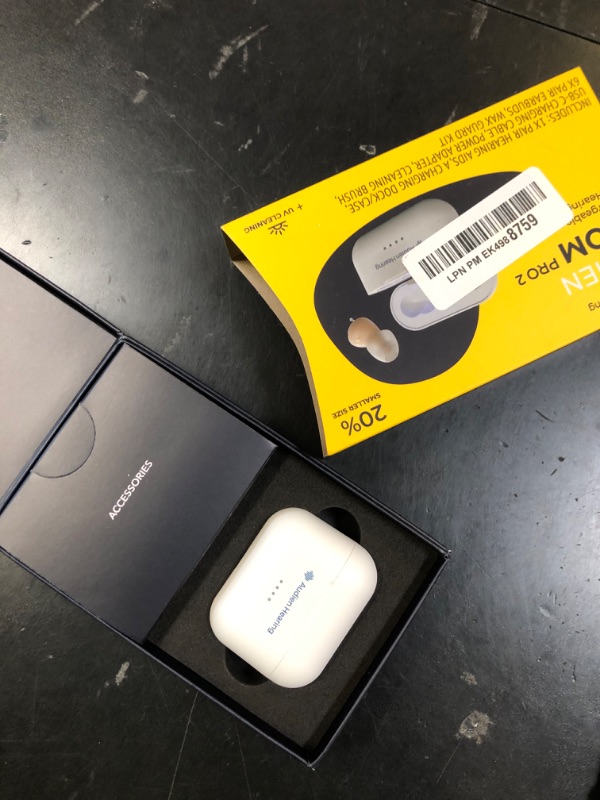 Photo 1 of Audien Hearing ATOM PRO 2 Wireless Rechargeable OTC Hearing Aid, Premium Comfort Design & Nearly Invisible