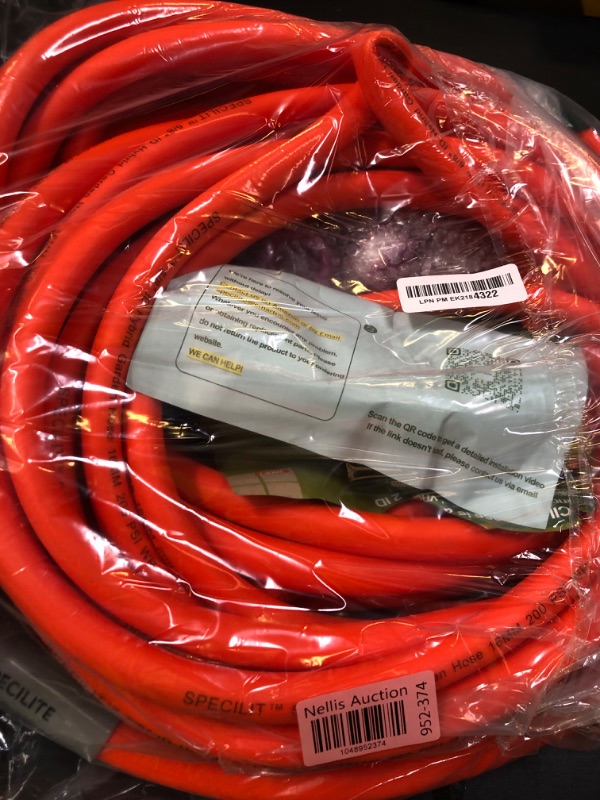 Photo 1 of SPECILITE Garden Hose 50 ft x 5/8 in Heavy Duty, Flexible and Lightweight Water Hose, Burst 600 psi, Kink-less Hybrid Rubber Hose for Backyard, 3/4'' Brass Fittings