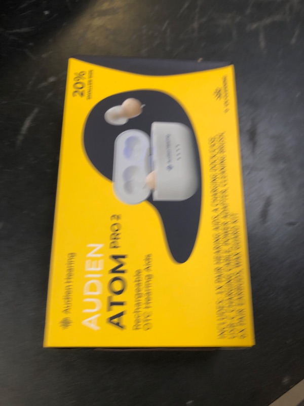 Photo 1 of Audien ATOM PRO 2 Wireless Rechargeable OTC Hearing Aid, Premium Comfort Design and Nearly Invisible