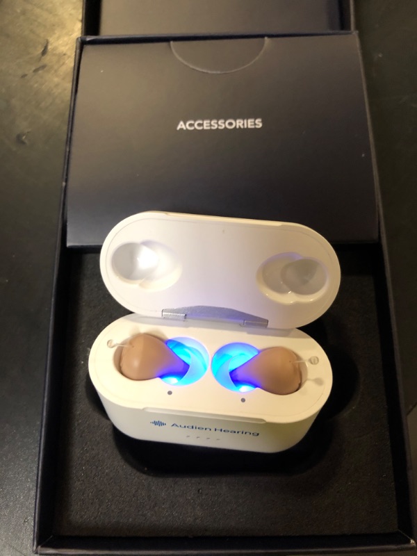 Photo 1 of Audien ATOM PRO 2 Wireless Rechargeable OTC Hearing Aid, Premium Comfort Design and Nearly Invisible