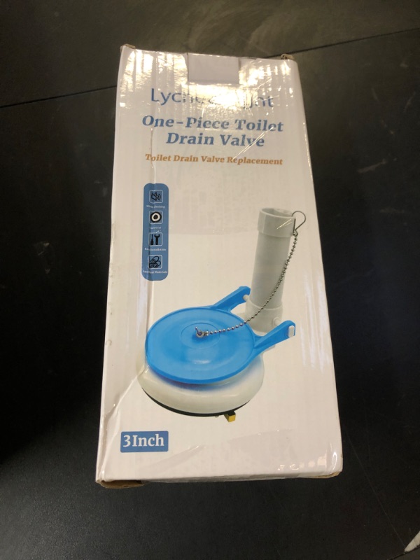 Photo 1 of Lychee Light Toilet Flush Valve Assembly for One-Piece Toilets with Flapper and Chain 3-Inch Replacement Parts, Repair Kit, Easy Install.