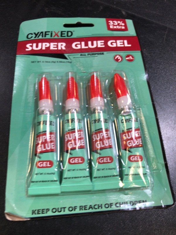 Photo 1 of Super Glue Gel Clear for Wood Plastic Metal, Instant Superglue All Purpose Multipack Cyanoacrylate Adhesive Repair Ceramic Model Leather Rubber Glass Pottery, Strong Bonding Single Use Glue Minis