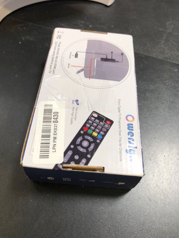 Photo 1 of OWERSLYN Digital Converter Box for TV, 1080P Mini ATSC Tuner with TV Tuner, USB Media Player, Tv Programs Recording & Playback, HDMI/AV Output, Timer, EPG, Set Top Box, 2-in-1 Remote