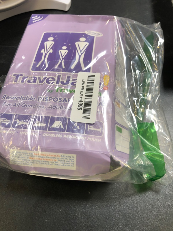 Photo 1 of TravelJane Resealable Disposable Urinal for All Genders, Adults, and Children (6 Pack) Designed for Emergencies, Travel, Camping, Long Car Rides and More - 28oz/800ml Capacity (TJ1T-C)