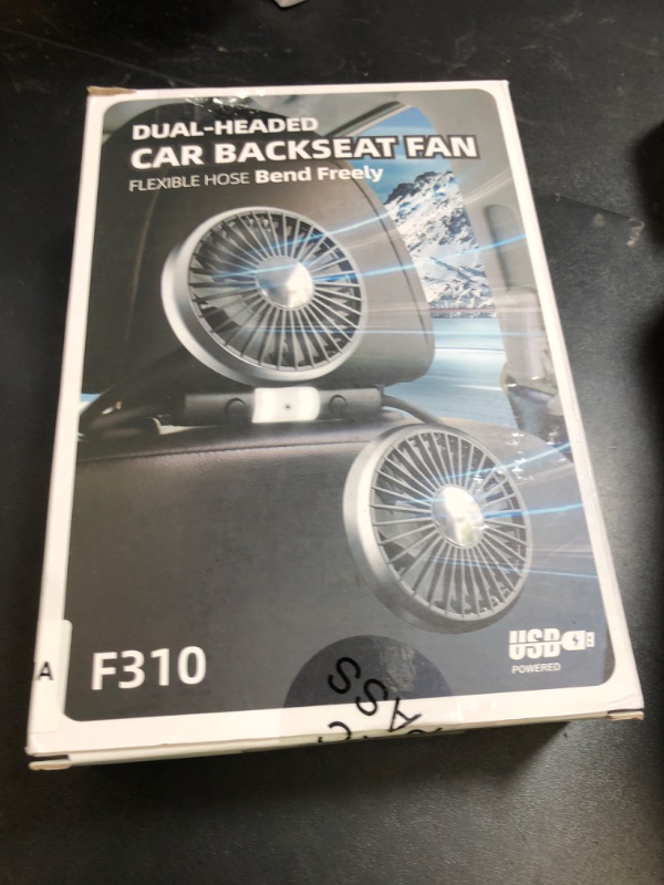 Photo 1 of USB Car Fan for Backseat: Dual Rearseat Fans for Kids Separated Controlled Heads and 2 LED Lights 360° Rotatable Cooling 3 Speeds Auto Cooler for Honda Civic Ford Toyota Wranger Sahara Grand Cherokee