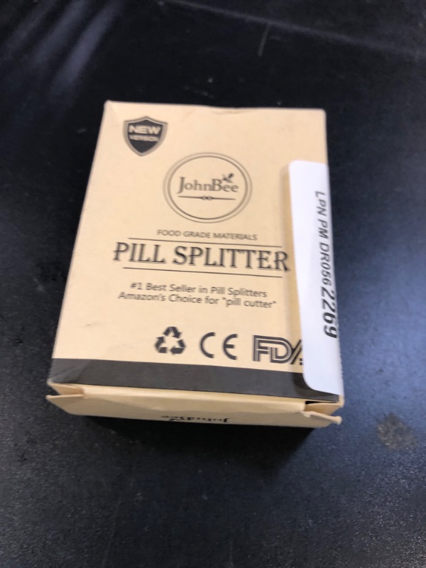 Photo 1 of JohnBee Pill Cutter | Best Pill Cutter for Small or Large Pills | Designed in The USA| Cuts Vitamins | Includes Keychain Pill Holder (Blue)