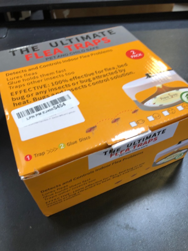 Photo 1 of KILSACO Flea Trap for Inside Your Home 2 Packs - Premium Electric Flea Traps, Natural and Child-Friendly Indoor Flea Control for Home & Garage with 5 Glue Disc Refills and 5 Lightbulbs