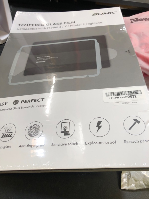 Photo 1 of SUMK Tempered Glass Screen Protector for Tesla Model Y Juniper Accessories 2026 & for Tesla Model 3 Highland Accessories 2024 2025 [Anti-glare & No-fingerprint & 9H] - 2pcs [Matte]