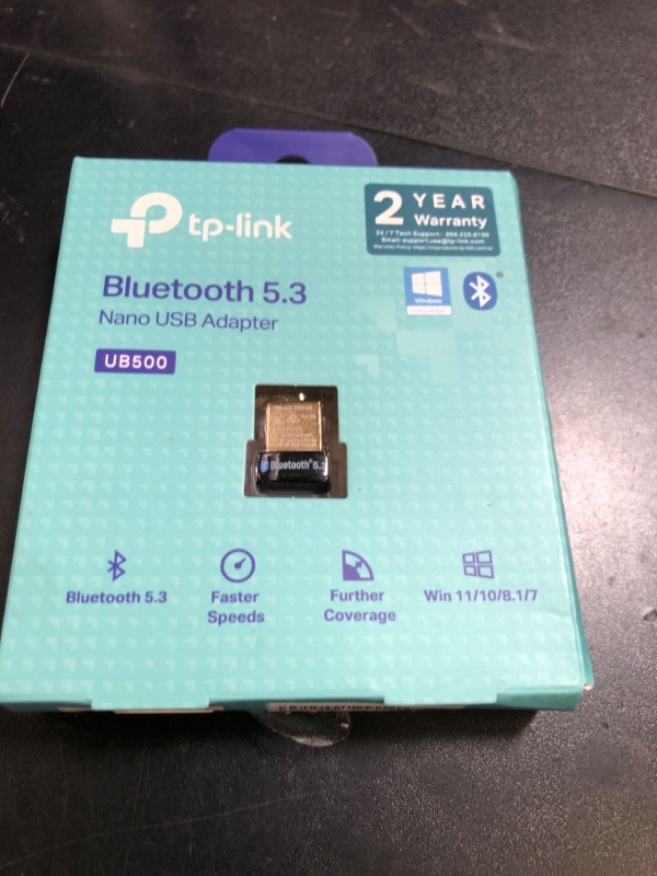 Photo 1 of TP-Link USB Bluetooth Adapter for PC, Bluetooth 5.0/5.3 Dongle Receiver, Plug and Play, Nano Design, EDR & BLE, Supports Windows 11/10/8.1/7 for Desktop, Laptop, PS5/PS4/Xbox Controller (UB500)