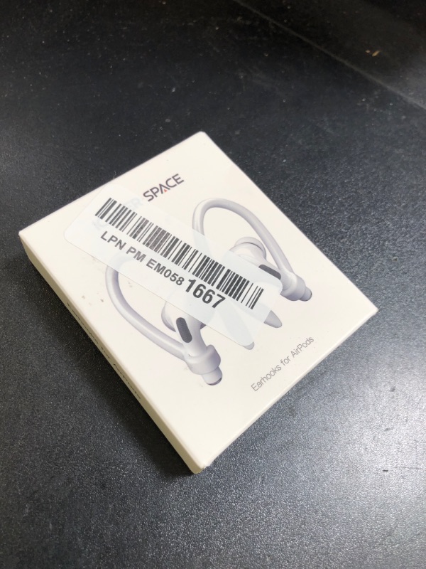 Photo 1 of ICARERSPACE AirPods Ear Hooks - Upgraded Anti Slip Sports Clip Hooks for AirPods 1, 2, 3, 4, Pro and Pro 2 Transparent