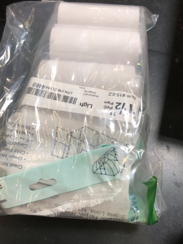 Photo 1 of EZ White Snap Clamp 1-1/2 Inch X 4 Inches Wide for 1-1/2 Inch PVC Pipe 10 Per Bag
