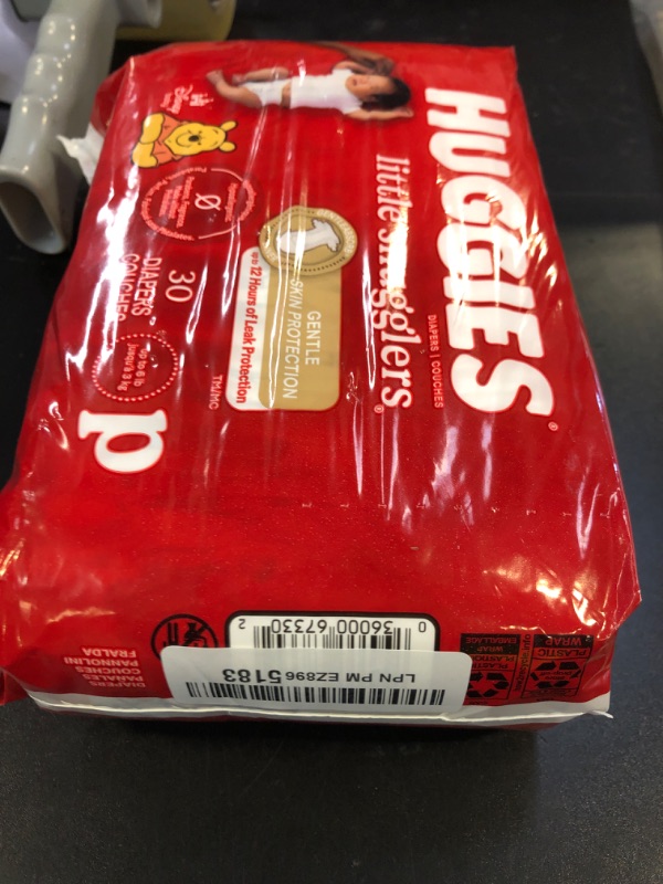 Photo 1 of Huggies Newborn Diapers, Little Snugglers Baby Diapers, Size Preemie (up to 6 lbs), 30 Count