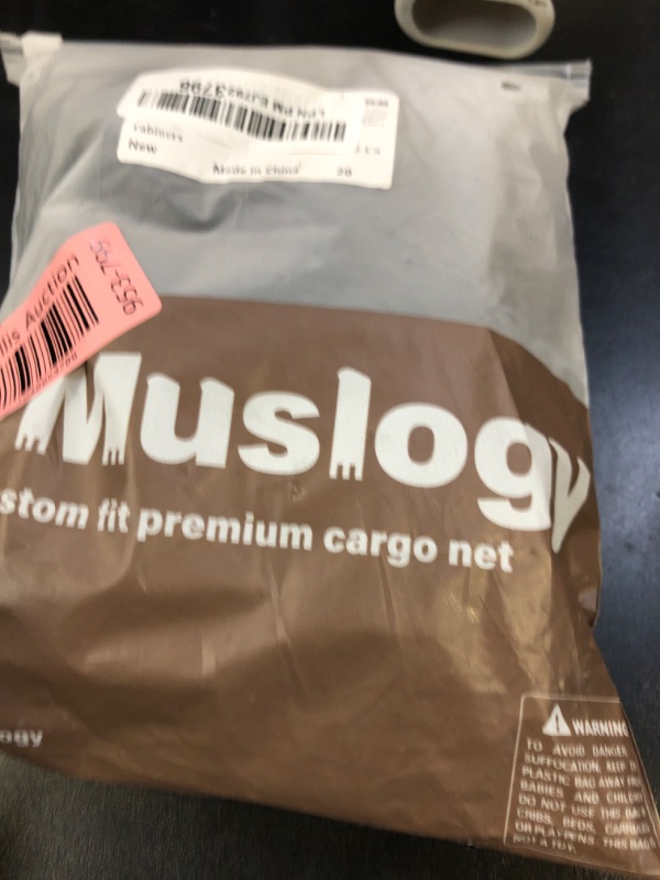 Photo 1 of Muslogy Truck Bed Cargo Net Compatible with Tesla Cybertruck 2023 2024 2025 Accessories Storage Organizer Pickup Truck Bed Envelope Style Cargo Net with Heavy Duty Carabiners