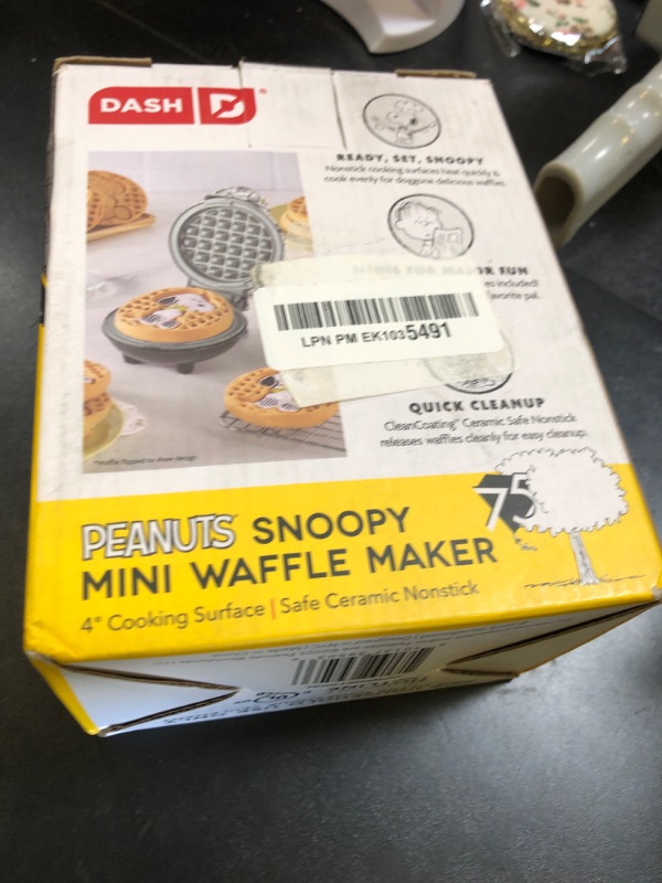 Photo 1 of DASH Peanuts Mini Waffle Maker