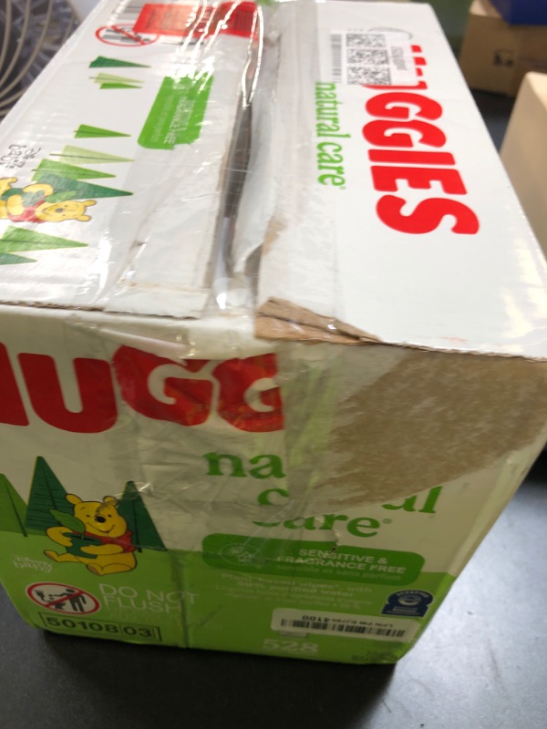 Photo 1 of Huggies Natural Care Sensitive Baby Wipes, Unscented, Hypoallergenic, 99% Purified Water, 3 Refill Packs (528 Wipes Total)