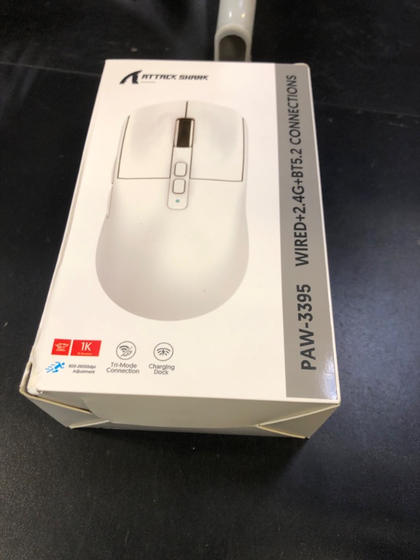 Photo 1 of ATTACK SHARK X6 49g Superlight Wireless Gaming Mouse with Magnetic RGB Charging Base, Ultralight Mice PixArt PAW3395 Sensor, 26000DPI, BT/2.4G Wireless/Wired Mouse, 200Hrs Battery for Win/Mac (Red)