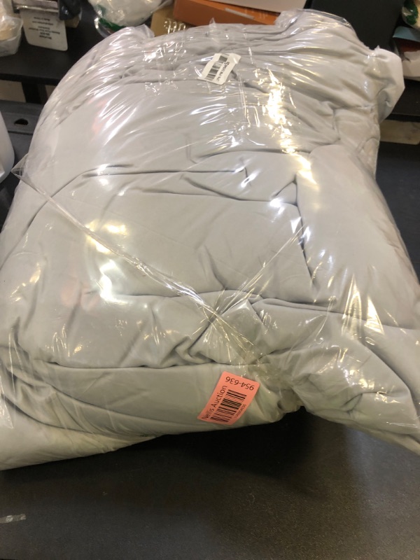Photo 1 of Bedsure Full Size Comforter Set - 7 Pieces Floral Grey Soft Bedding Sets, Full Bed in a Bag with Botanical Flowers Comforter, Sheets, Pillowcases & Shams
