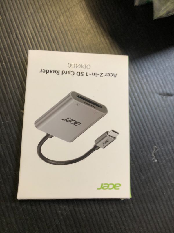 Photo 1 of Acer SD Card Reader USB C, Dual Slots Type C to Memory Card Reader, Aluminum Micro SD Card Camera Adapter for MicroSD, SDHC, SDXC, Compatible with iPhone16/15, MacBook, iPad Pro, Android, Laptop