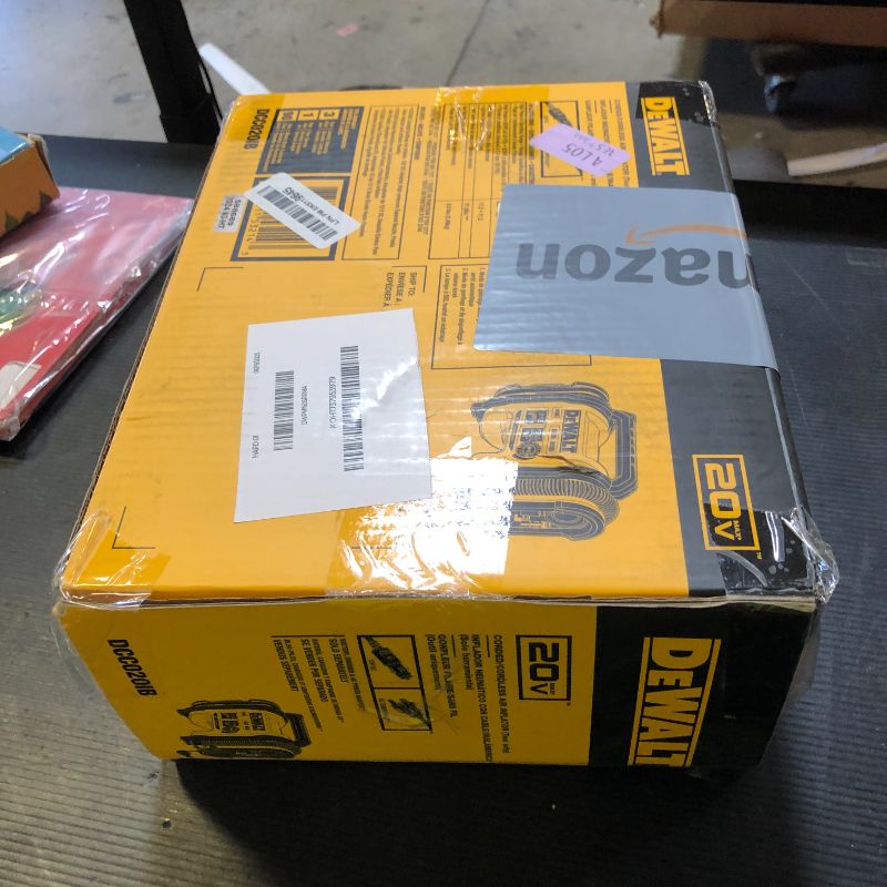 Photo 1 of DEWALT Tire Inflator Portable Air Compressor 20V MAX, Air Pump with Automatic Shut Off, LED Light, Tool Only (DCC020IB)